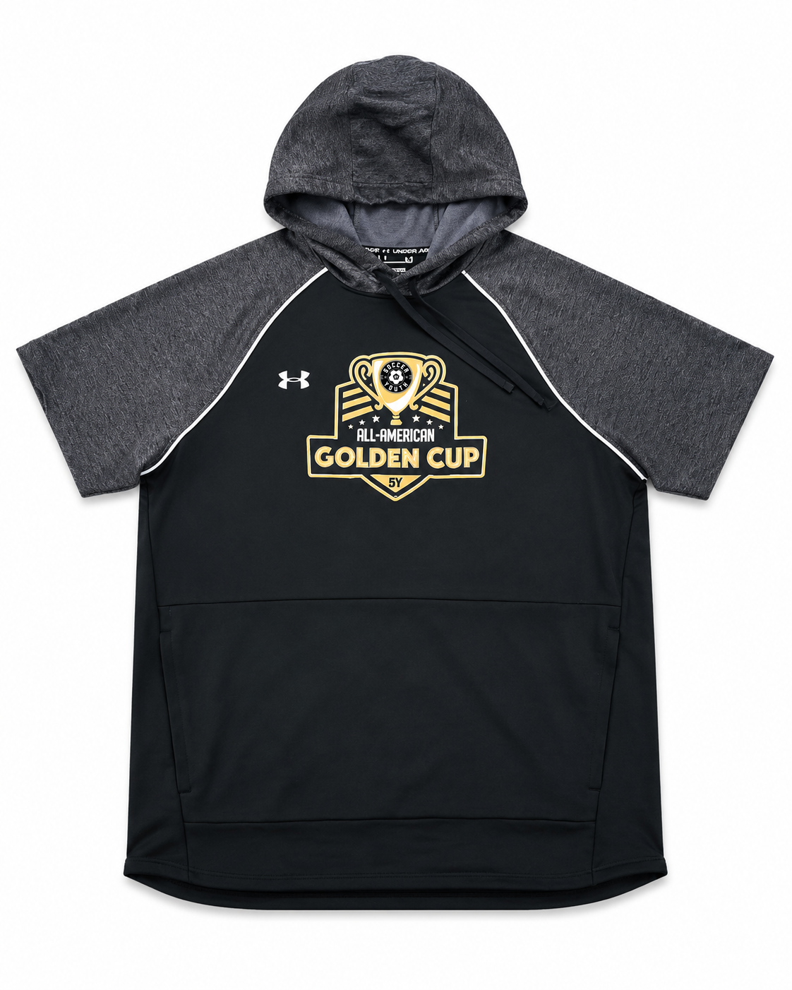 Golden Cup UA Black Adult Short Sleeve Hoodie