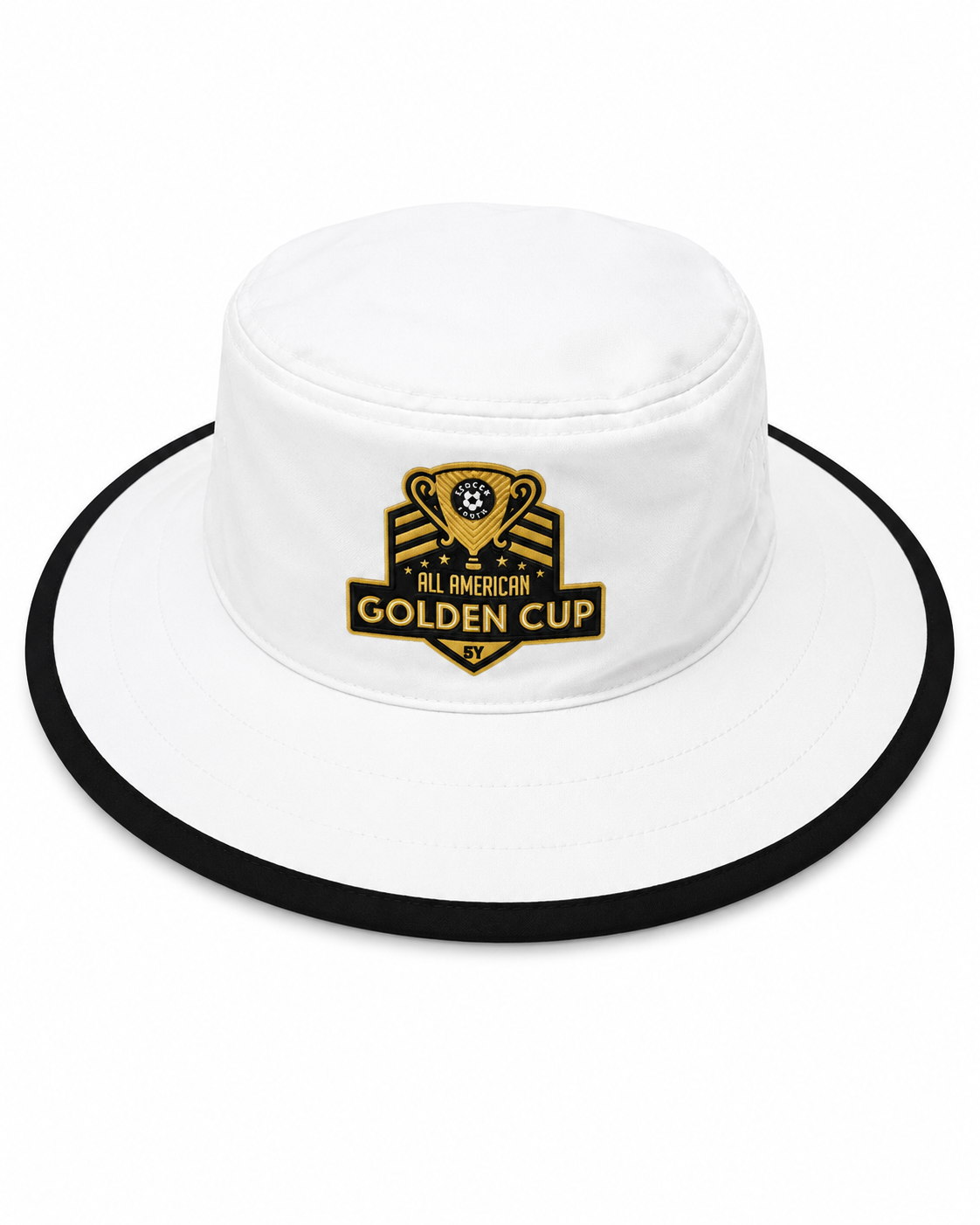 Golden Cup White Bucket Hat