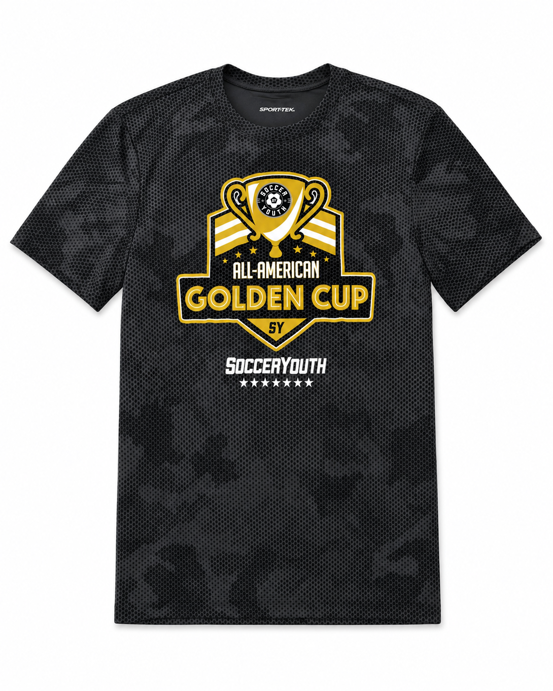Golden Cup SY Logo Camo Dot Dark Grey Youth Tee