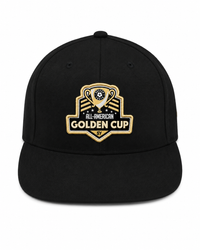 Golden Cup Black Wool Blend Snapback