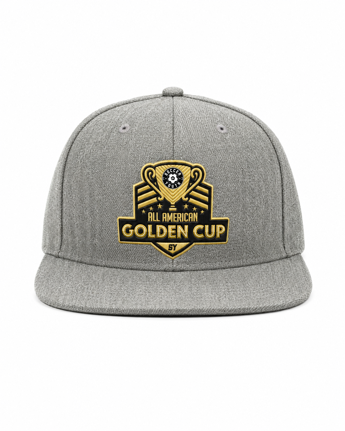 Golden Cup Grey Flat Bill Hat