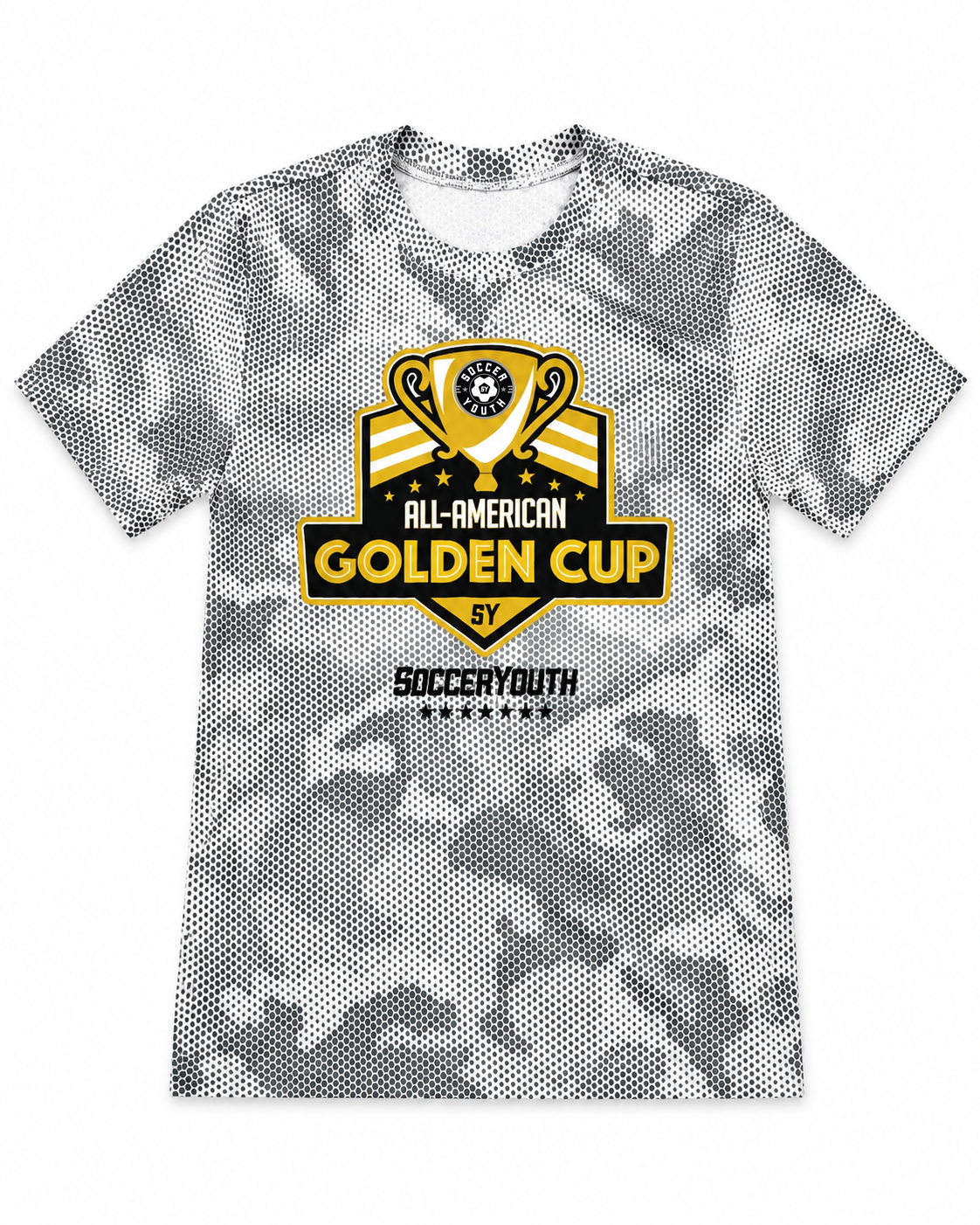 Golden Cup SY Logo Camo Dot White Adult Tee