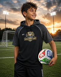 Golden Cup UA Black Adult Short Sleeve Hoodie