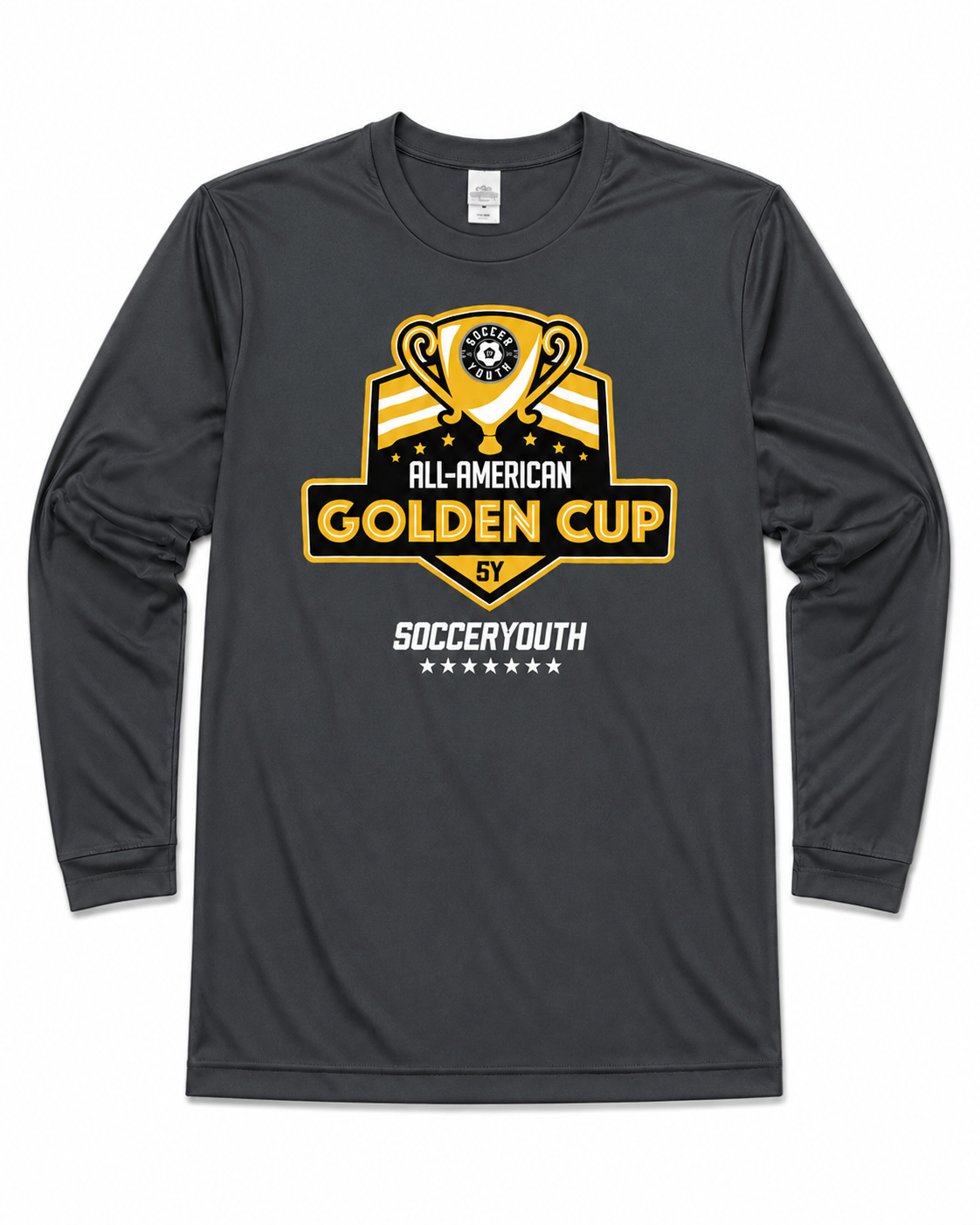 Golden Cup SY Logo Dark Grey Adult Long Sleeve Tee
