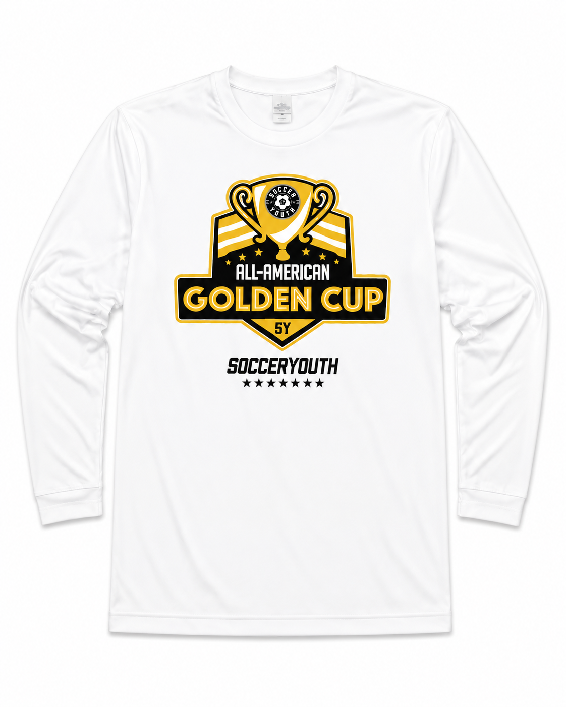 Golden Cup SY Logo White Youth Long Sleeve Tee