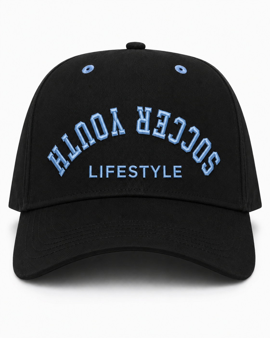 SYL Upside Down Black / Sky Blue Hat