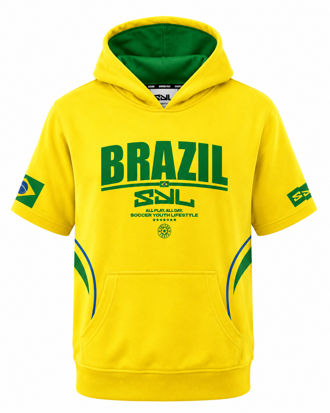 SYL Brazil Youth Short Sleeve Hoodie