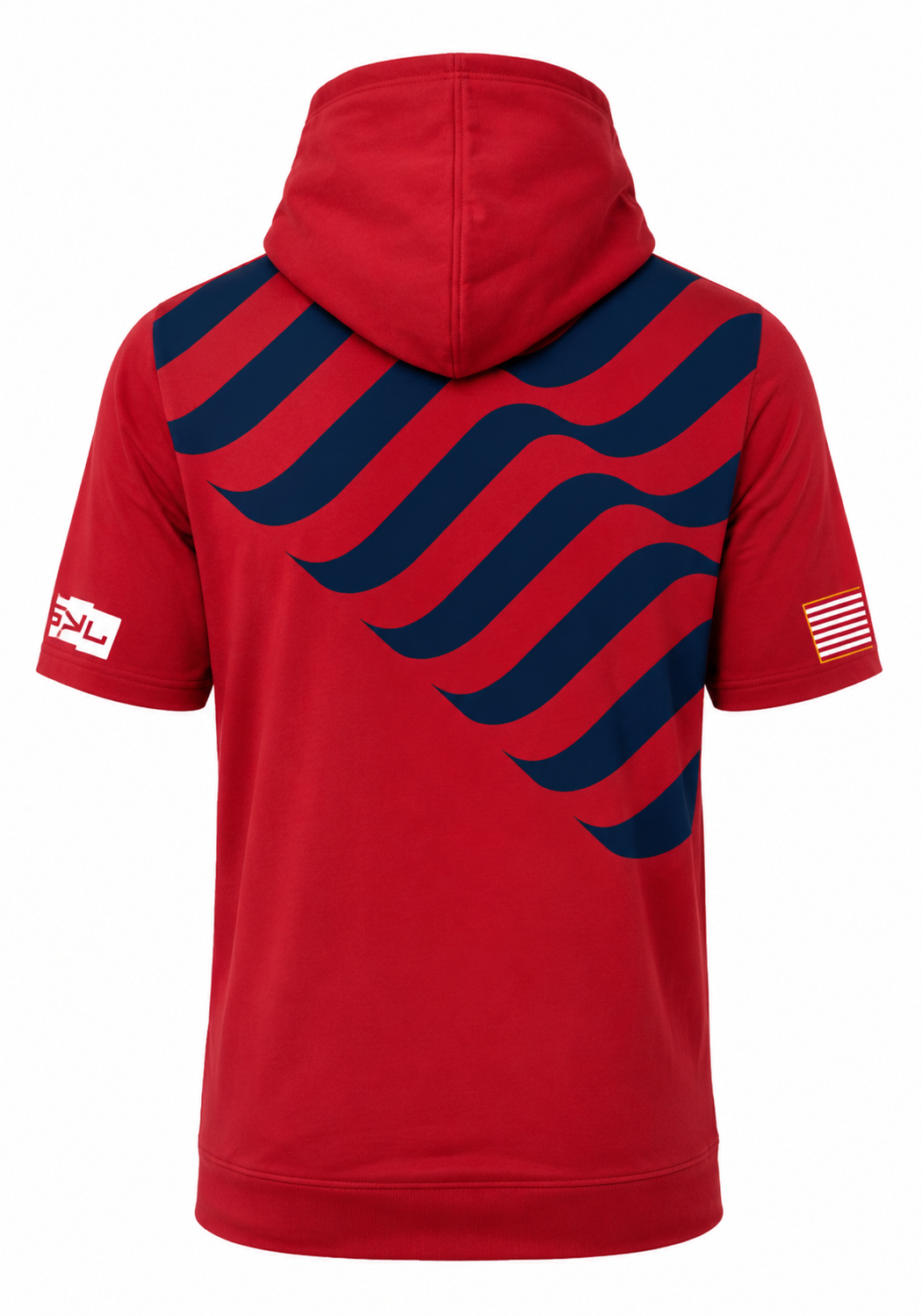 SYL USA Red Adult Short Sleeve Hoodie