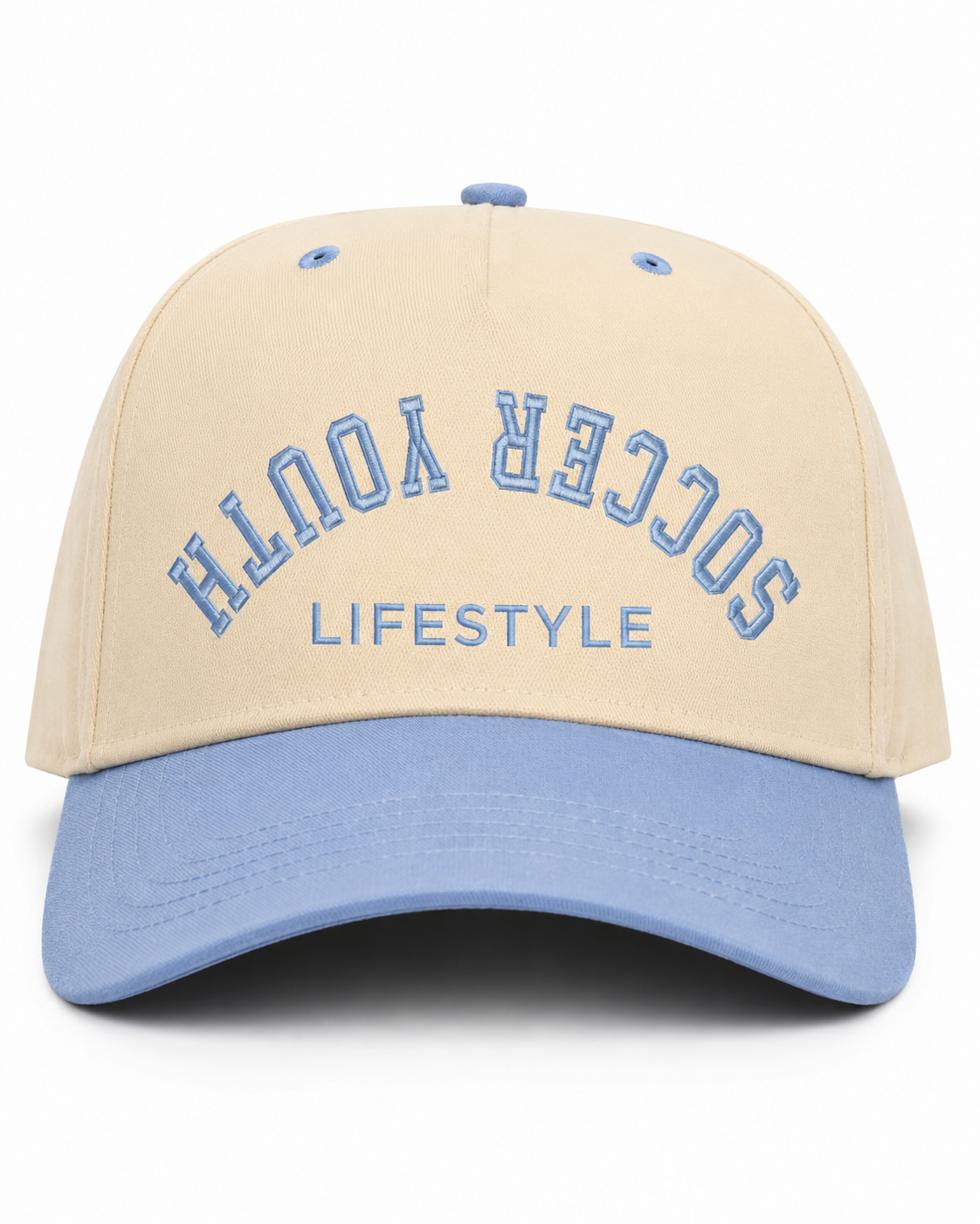 SYL Upside Down Tan / Sky Blue Hat