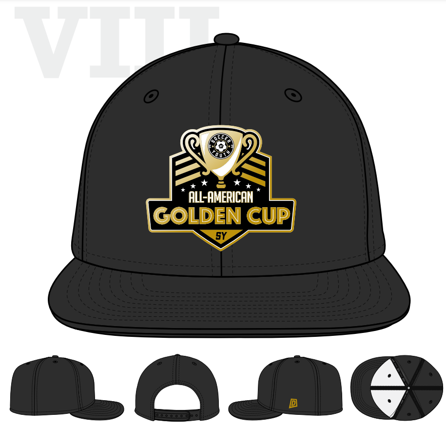 Golden Cup Black Wool Blend Snapback